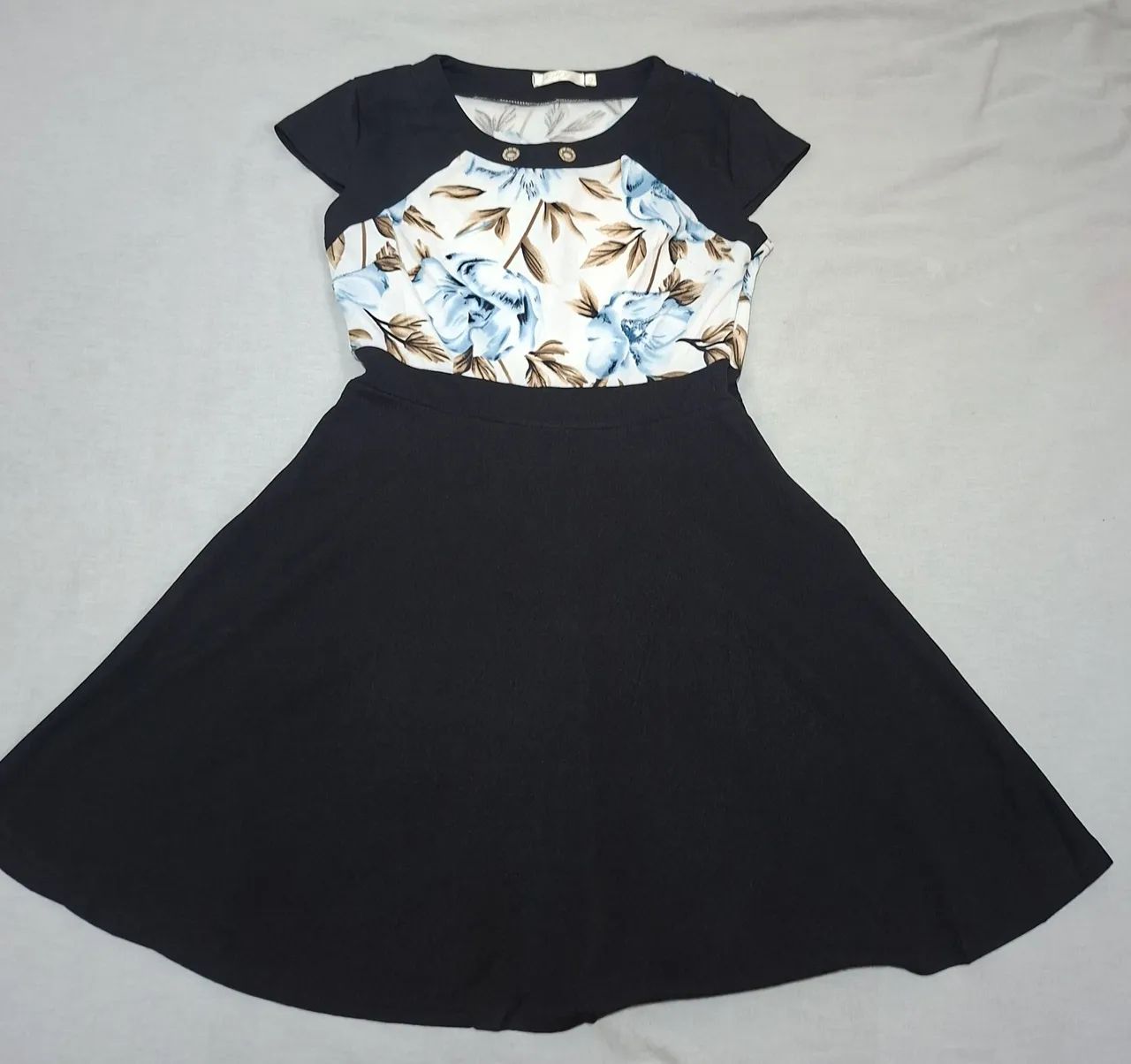 Vestido azul e preto tamanho P e M moda cristã  - Foto 2
