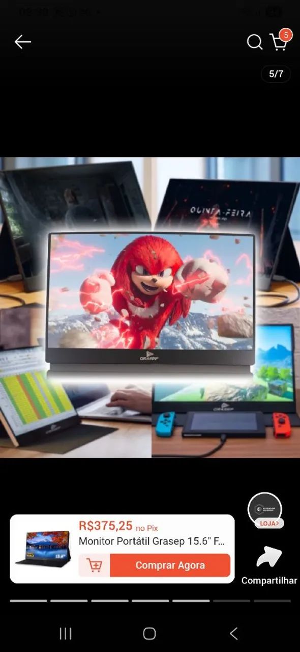 Monitor Portátil Grasep 15.6 Full HD USB-C HDMI - Foto 4