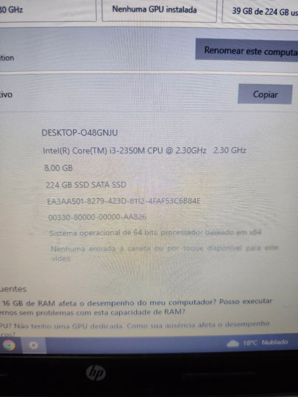 Notebook i3, 8gb ram, SSD 240gb - Foto 2