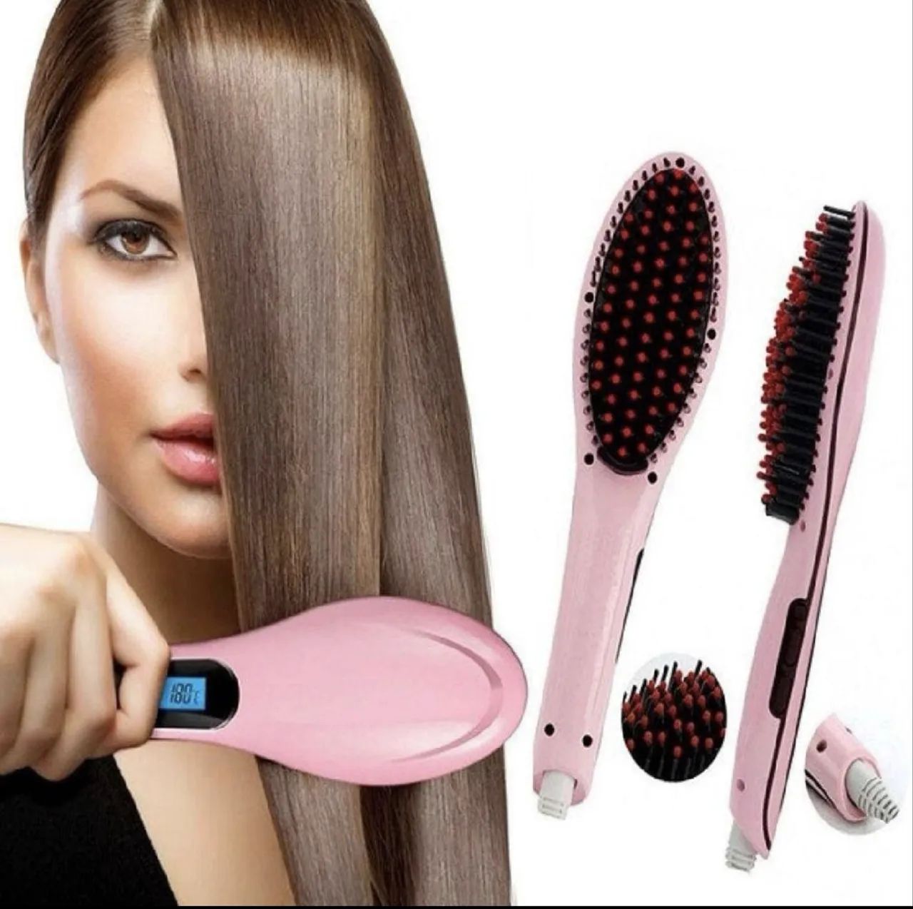 Escova alisadora Fast Hair Straightener HQT-906, prática e eficiente para alisar e modelar