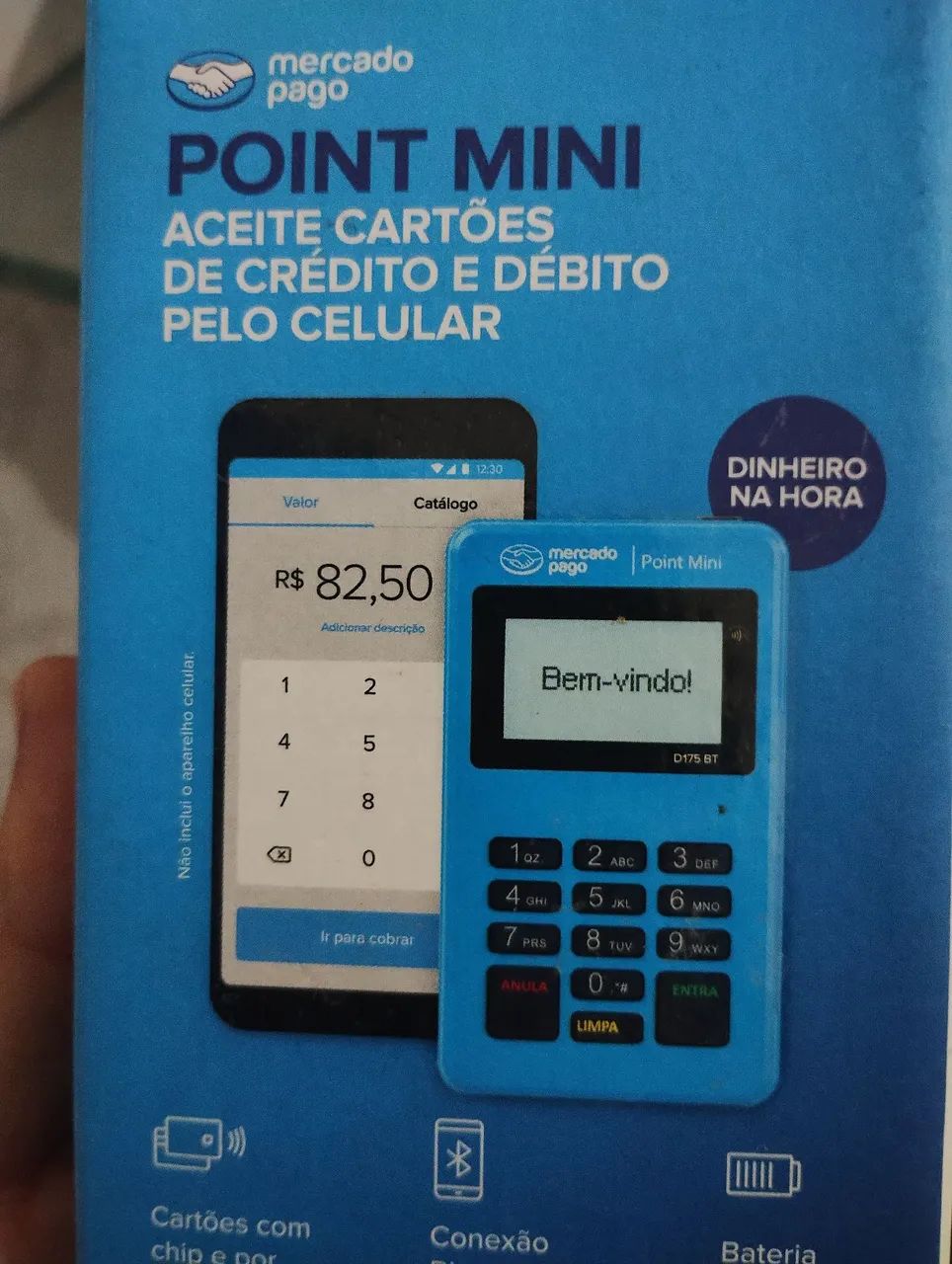 Maquininha de cartão mini via bluetooth 