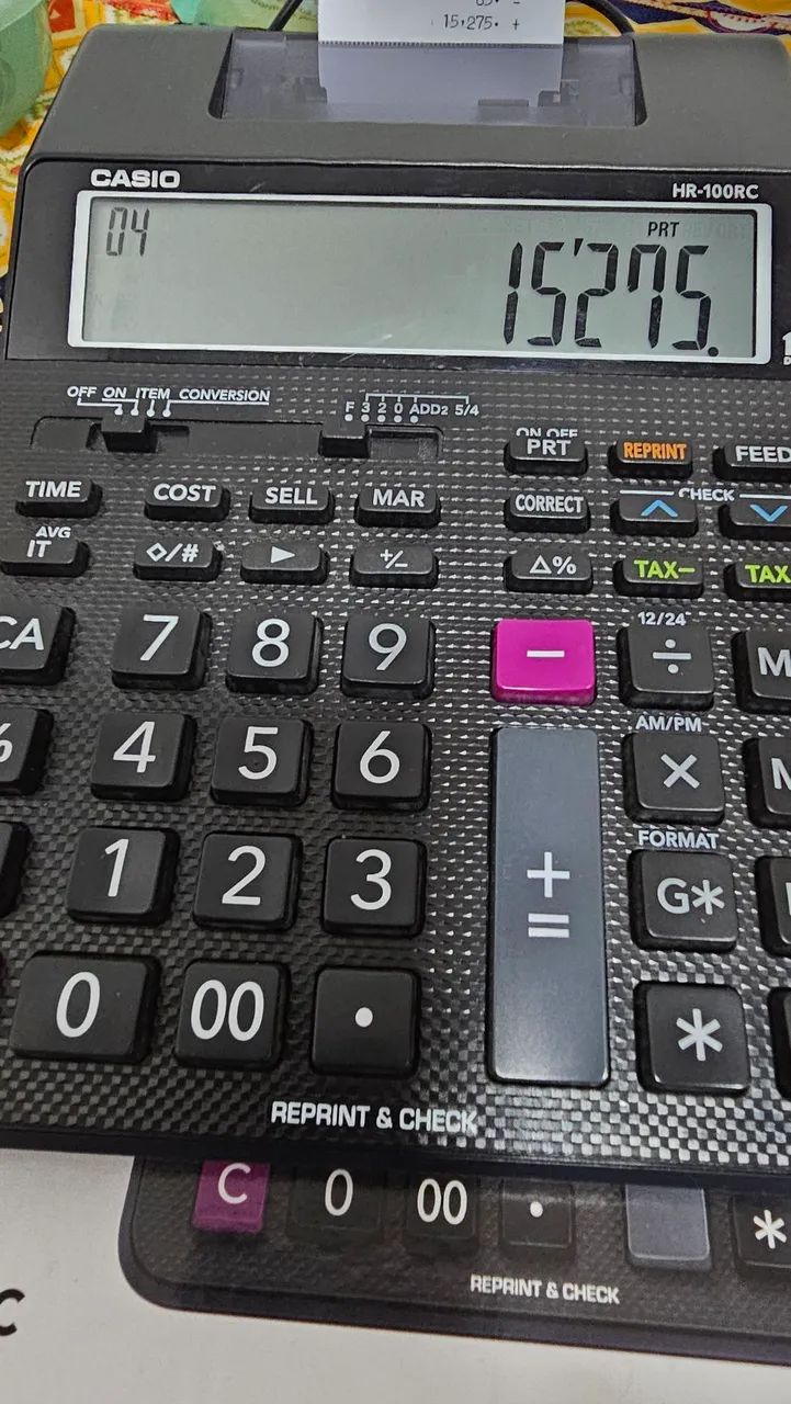 Calculadora Casio HR100 com impressão  - Foto 3