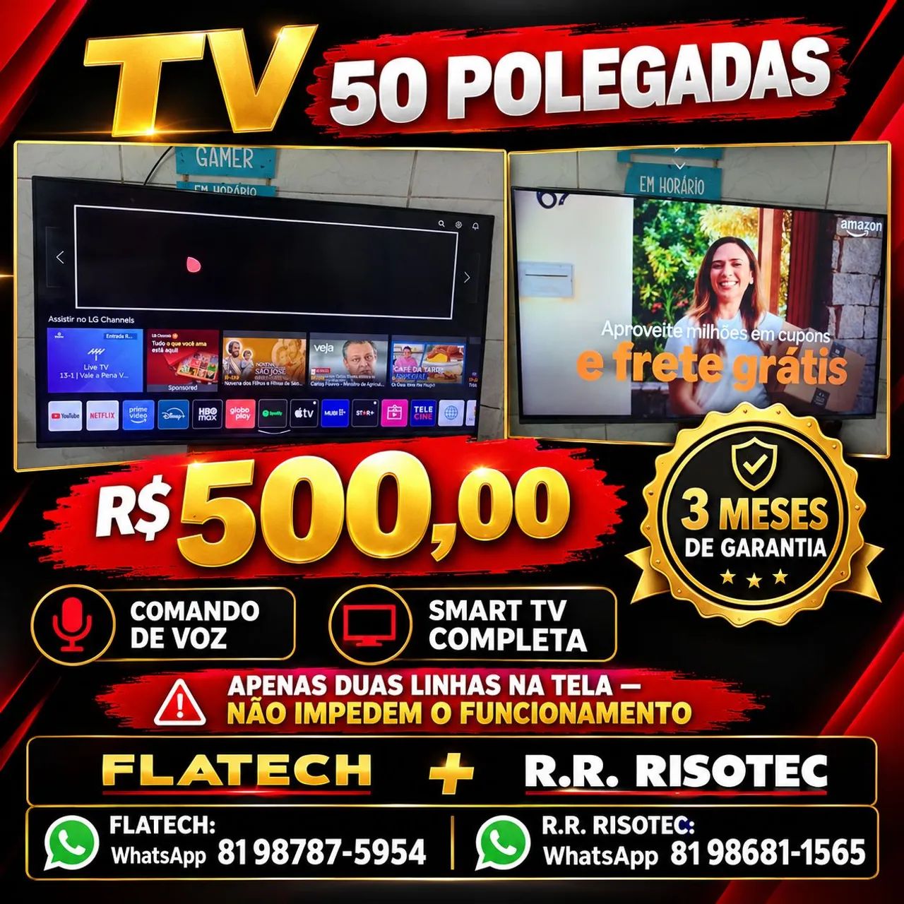 Tvs 50 polegada 