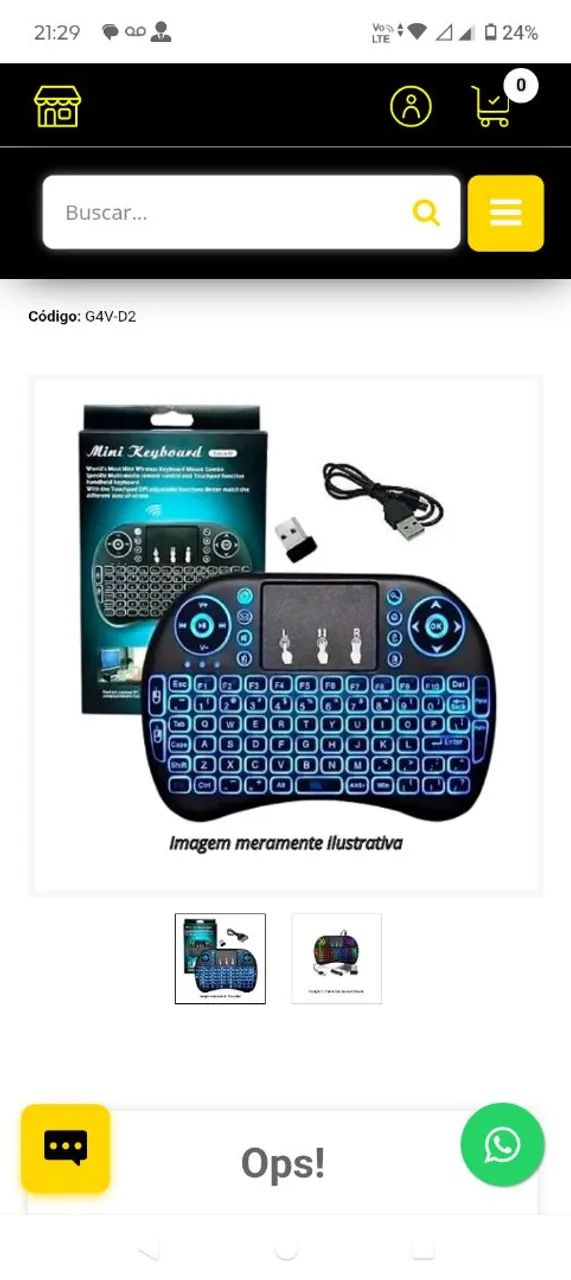 Mini controle para smart tv 