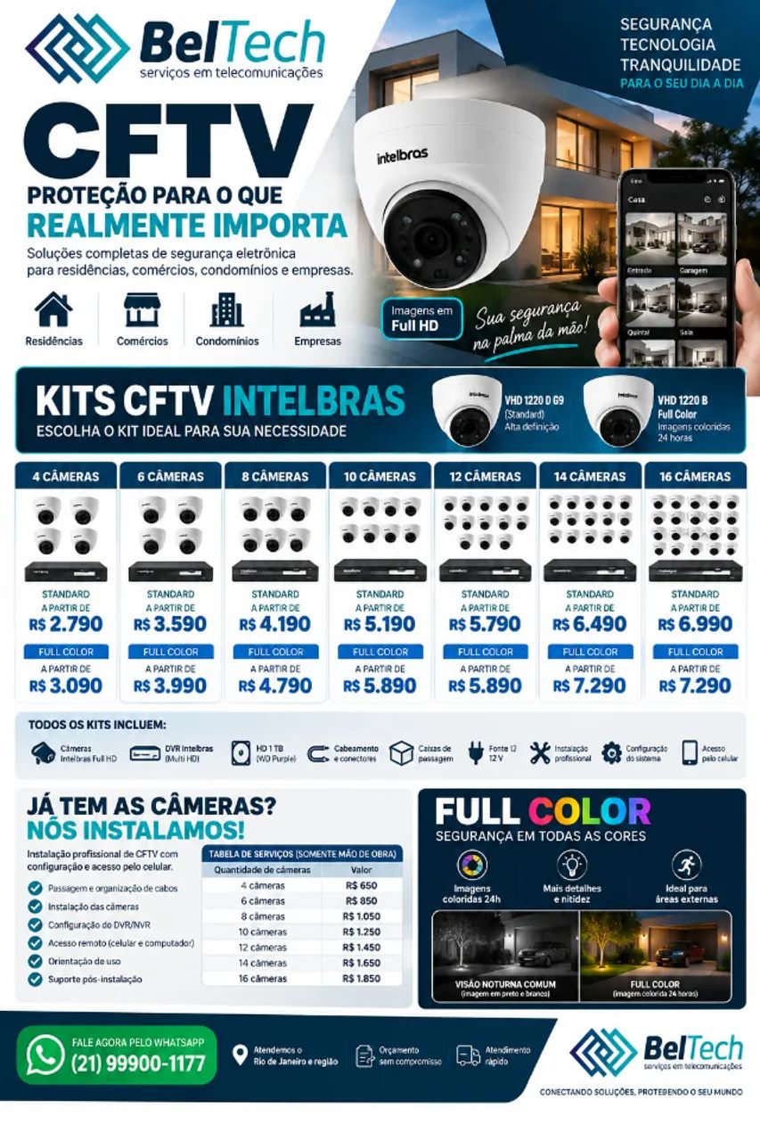 Câmeras de Segurança CFTV Intelbras | Instalação