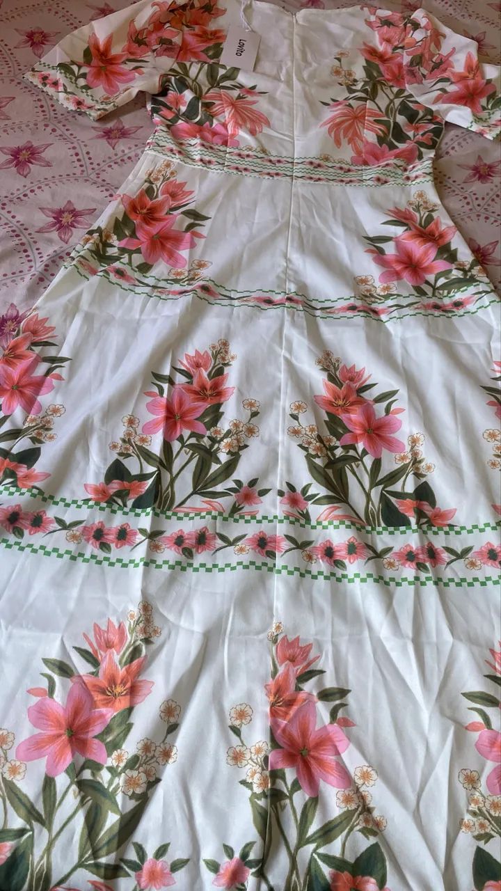 Vestido longo Floral P/PP - Nunca usado