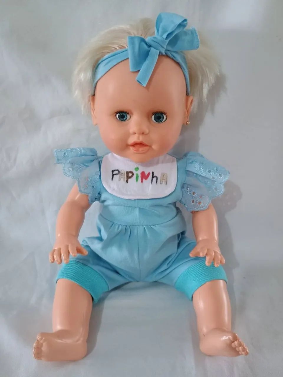 Boneca antiga Papinha da estrela com chorinho nas costas - década de 90  - Foto 2