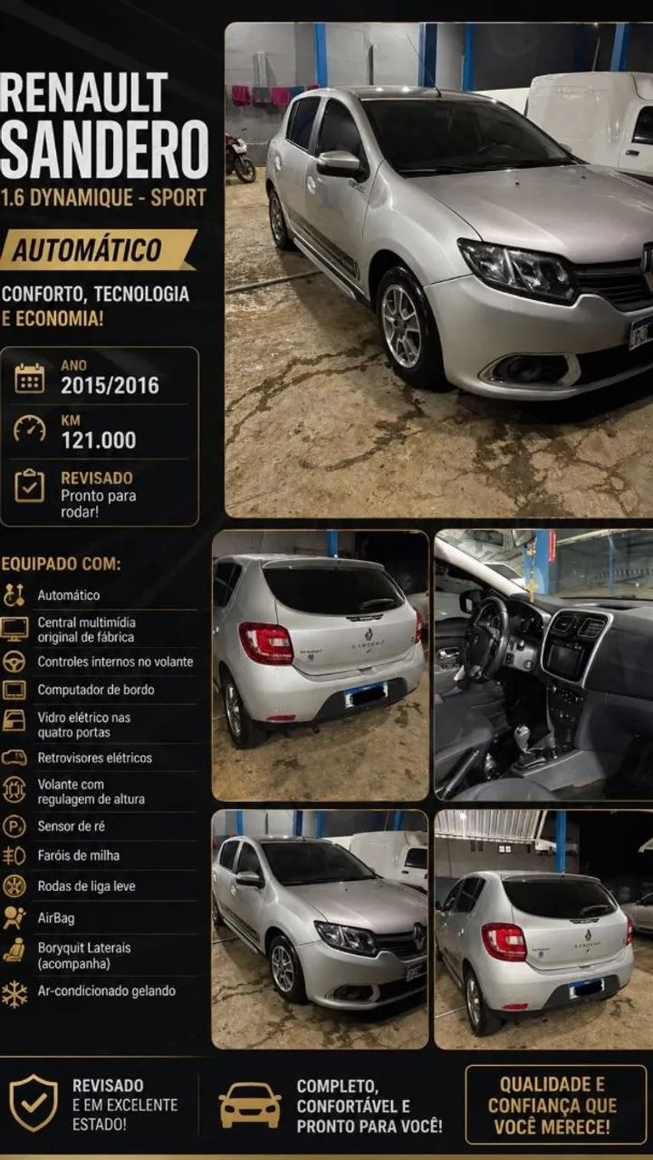 Renault Sandero SANDERO Dyna. EasyR Hi-Flex 1.6 8V 2015