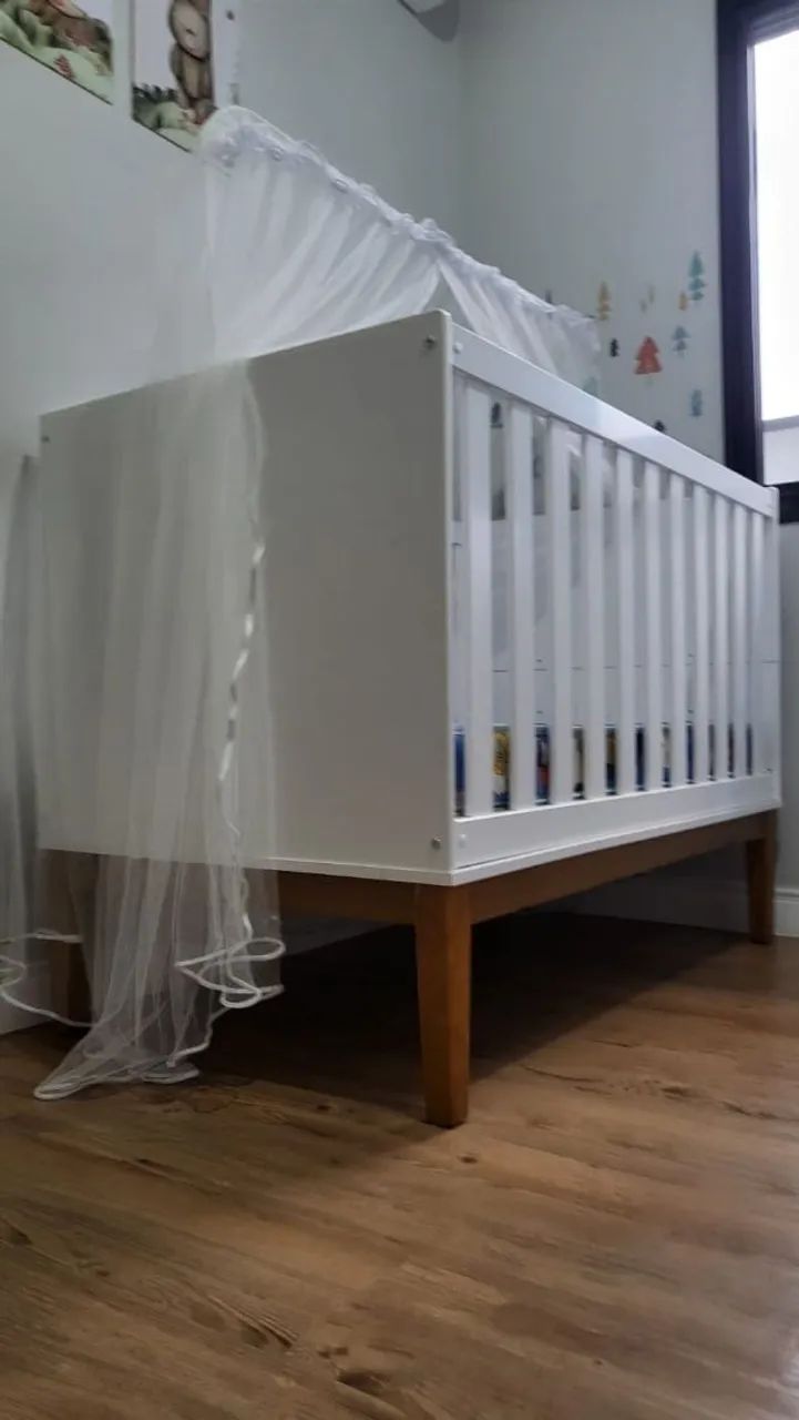 Berço Americano - Com colchão e mosqueteiro  - Foto 3