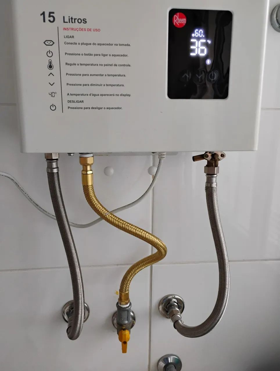 Aquecedor Rheem 15litros  - Foto 4