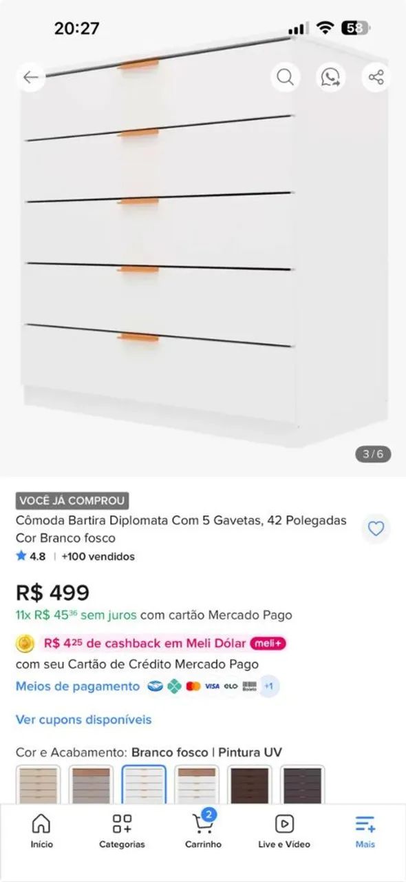Comoda 5 gavetas - Foto 4