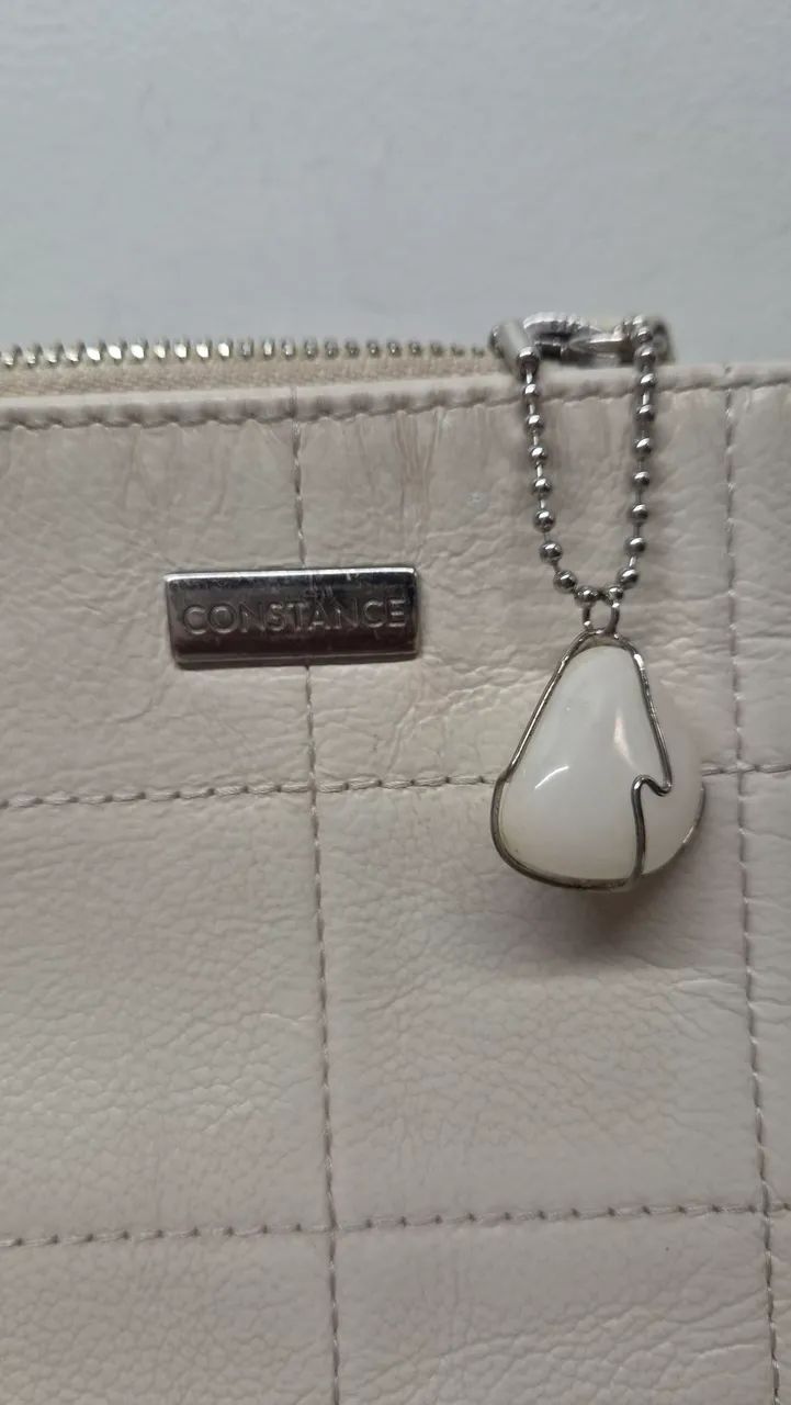 Bolsa Constance couro transversal marfim - Foto 5