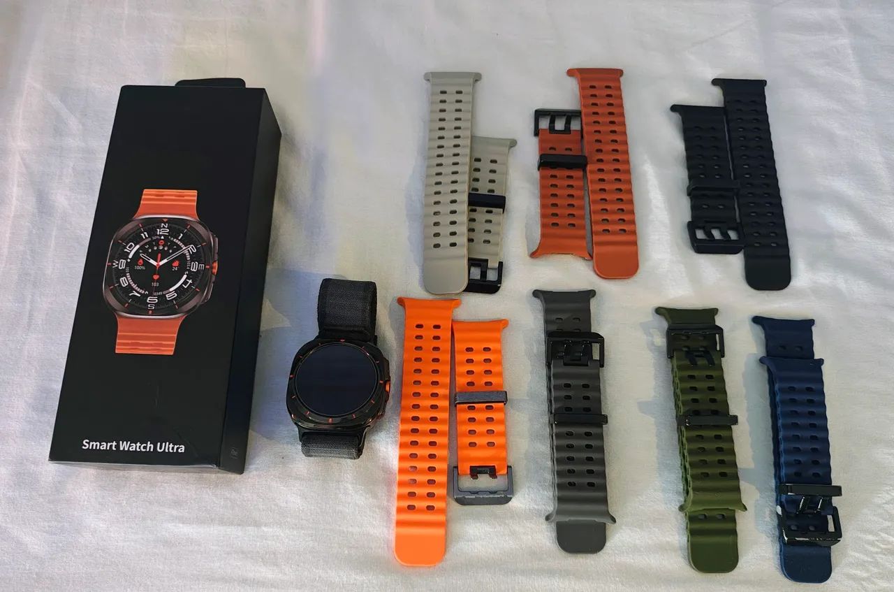 Smartwatch Ultra 7 completo 8 pulseiras - Foto 3