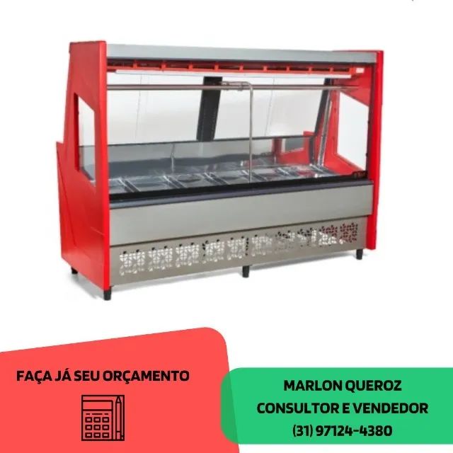 Balcão de Açougue 2m Vermelho Polar
