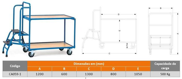 Carrinho com escada acoplada / Carro abastecedor - Foto 4