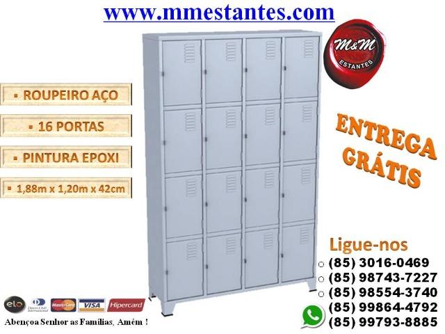 (85) 3016-0469 - Guarda Volumes de Aço 16 Portas