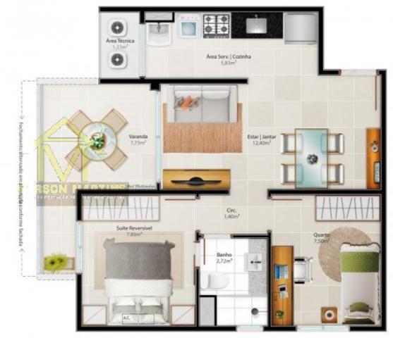 Apartamento à venda com 1 dormitórios em Praia do suá, Vitória cod:8340 - Foto 10
