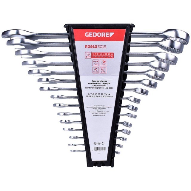 Jogo Chave Combinada 6 A 32MM 15 Peças Gedore Red