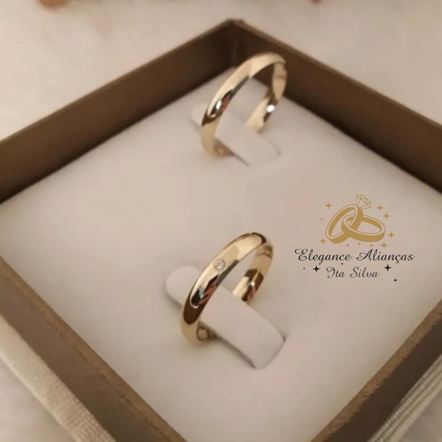 Par de Alianças em Ouro Promoção para o Dia dos Namorados - Foto 2