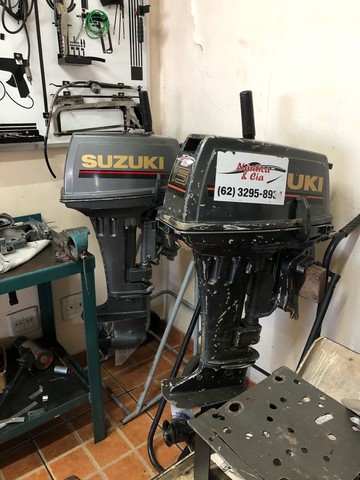 Motor de popa polpa poupa Suzuki yamaha mercury super 15 HP aluguel locação - Foto 5