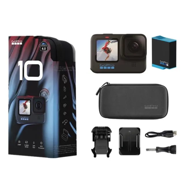 Go Pro Hero 10 Black Standart 1 Bateria Nova Lacrada Camera de Ação Action Cam