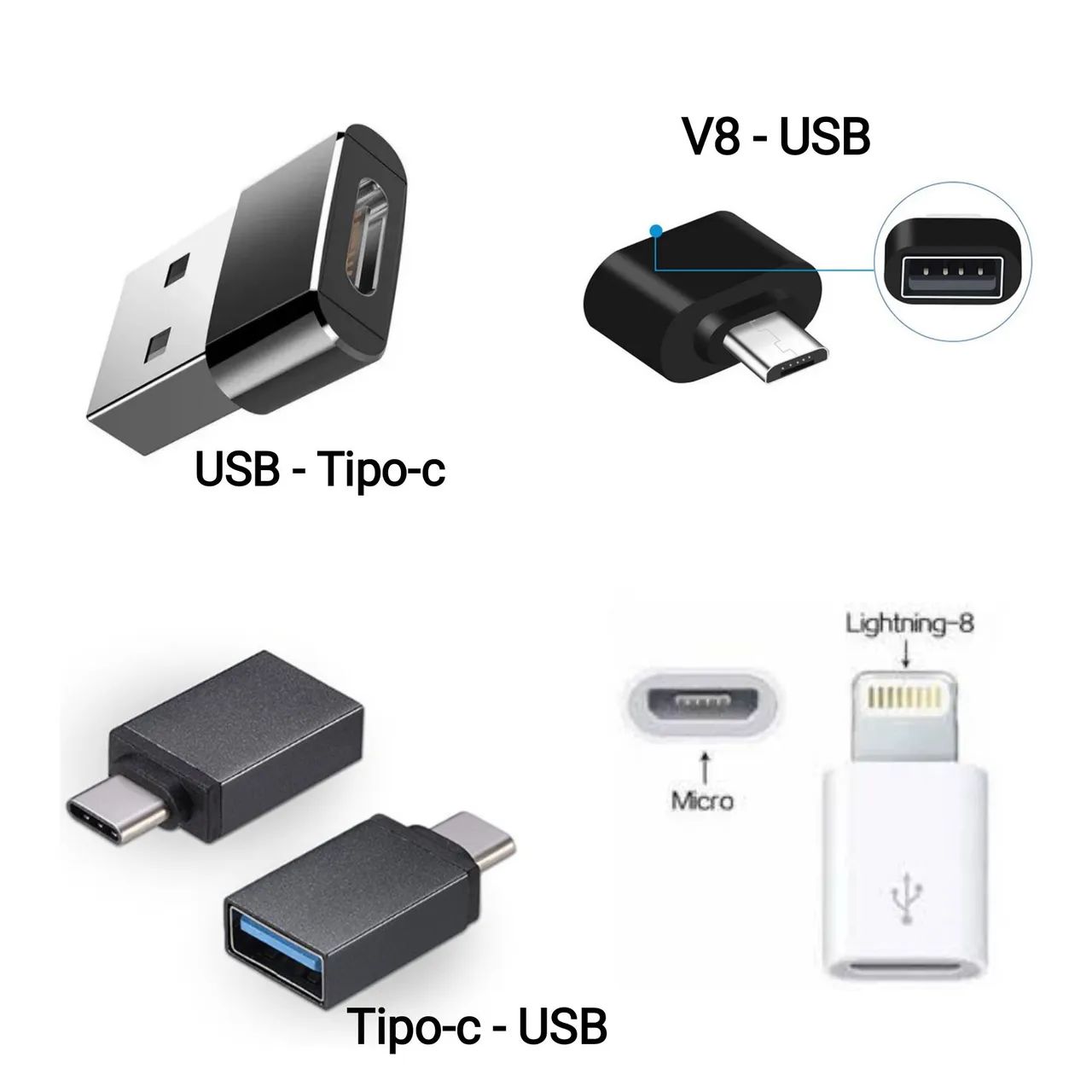 Adaptador USB para celular é computador (Novo)