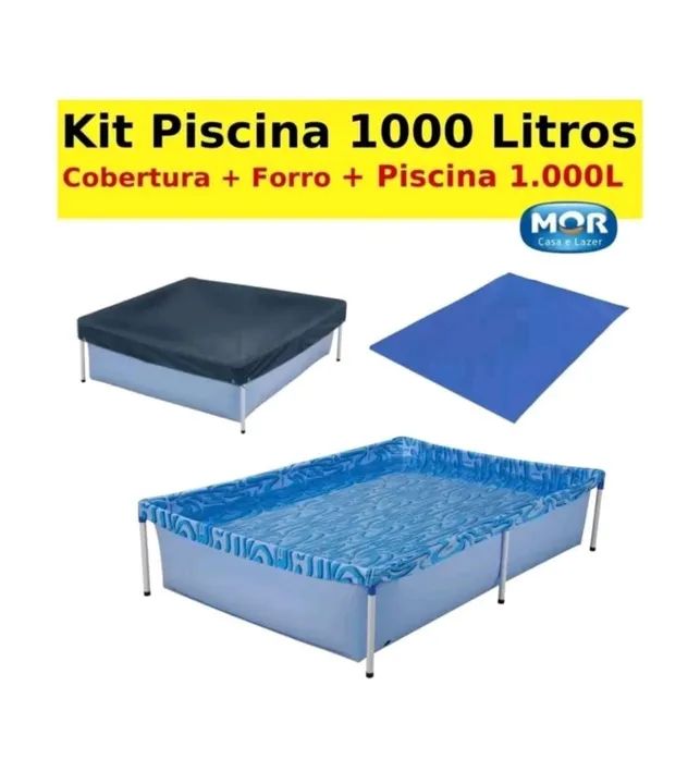 Kit Piscina + Forro e Capa 1000L (Promoção)