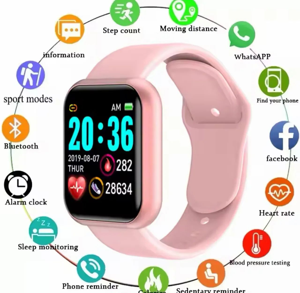 Smartwatch D20 Y38 - Foto 4