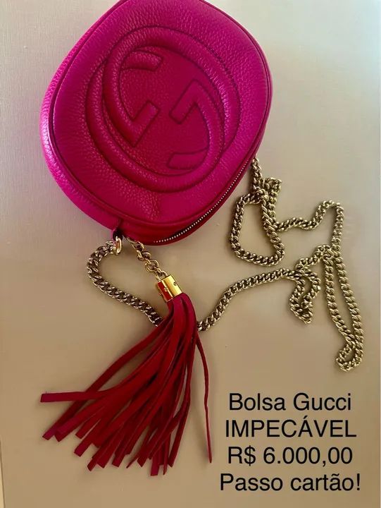 Bolsa Gucci Original Rosa - Impecável!