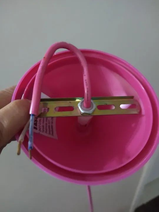 Luminária pendente rosa  - Foto 3