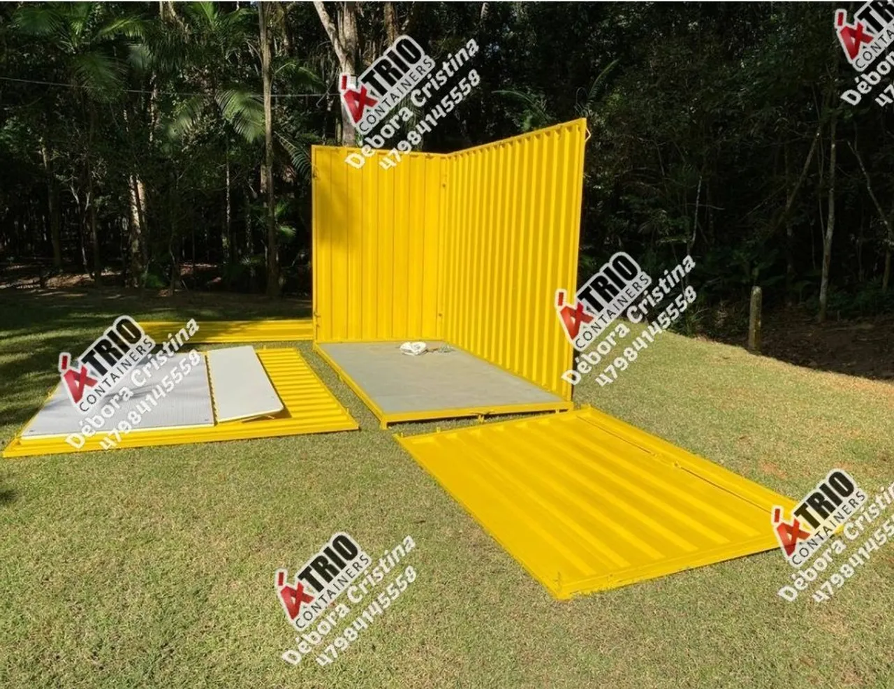 Container oficina guarda materiais obra
