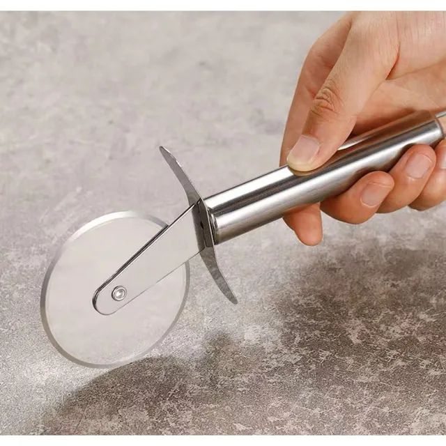 Carretilha Cortador De Pizza Redondo Industrial Inox Para Massa E Pizza