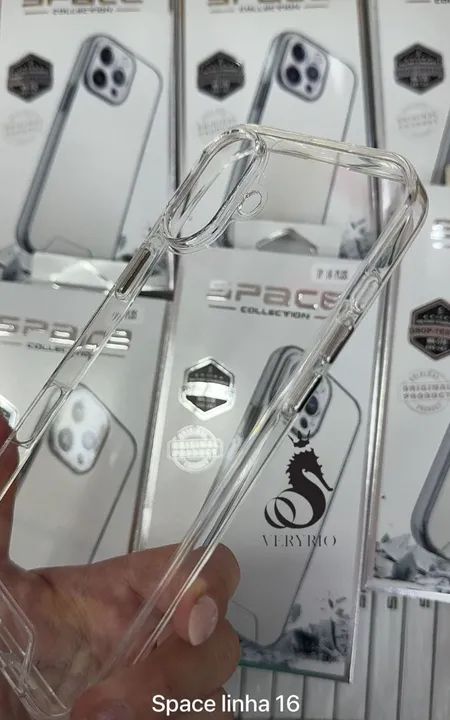 Capa transparente Space Iphone 16 16 pro e 16 pro max 