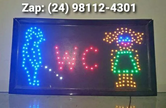 Painel de Led ideal para indicações de banheiros * Ideal Estabelecimentos Comerciais !