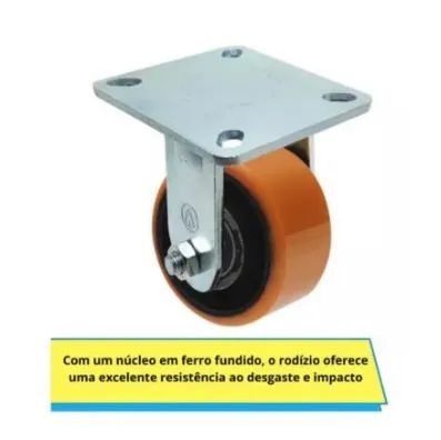 RODIZIO GIRATÓRIO PU LARANJA (DIVERSAS MEDIDAS)