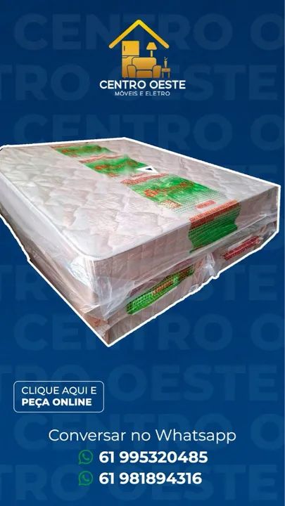 Cama box casal molas ensacadas 1.38x188 bege