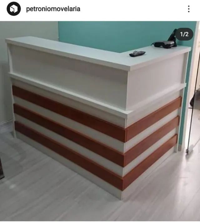 Balcão L canelado amadeirado - Foto 2