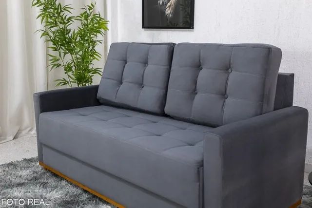 Sofá Living Áustria 1.70m Cinza Até 12x - Frete Grátis  - Foto 4