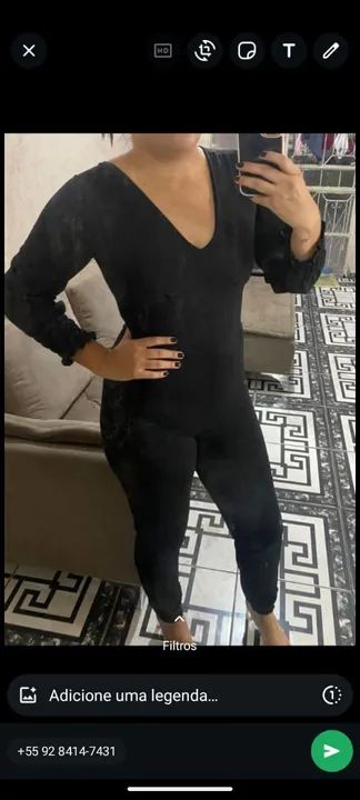 Macacão preto veste até o 44 - Foto 4