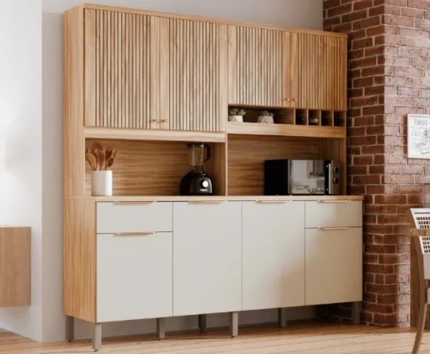 Armário de Cozinha Concord Amêndoa/Off White