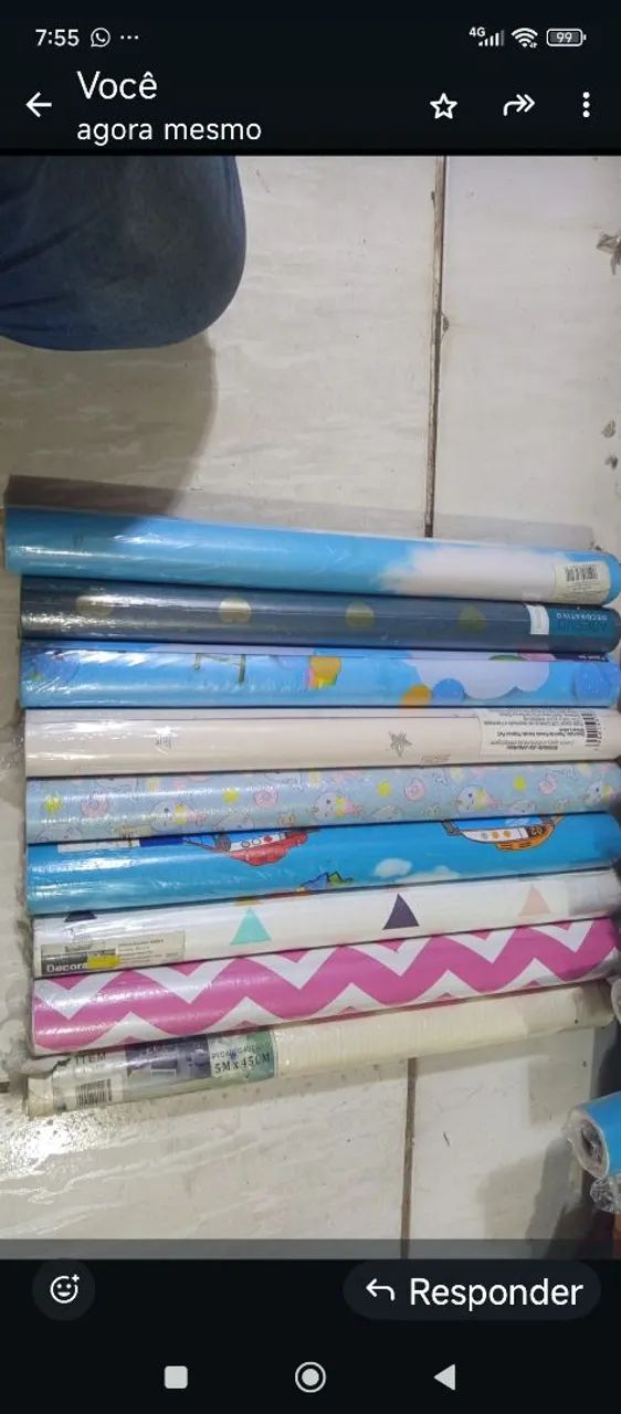 Papéis de parede 5 MT auto colante e adesivos para decoração - Foto 4