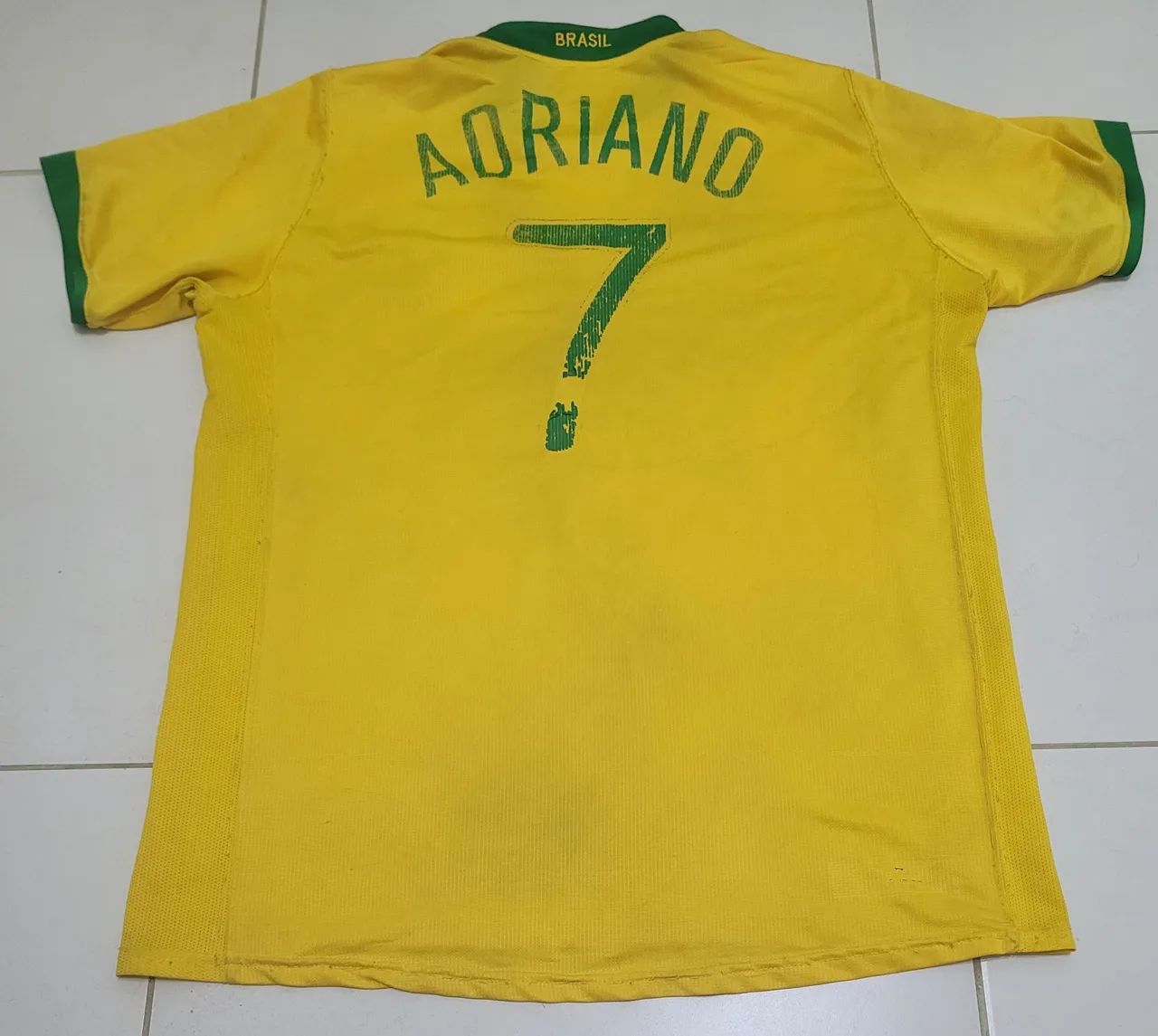 Camisa Seleção Brasileira amarela copa do mundo 2006 GG #7 Adriano  - Foto 2