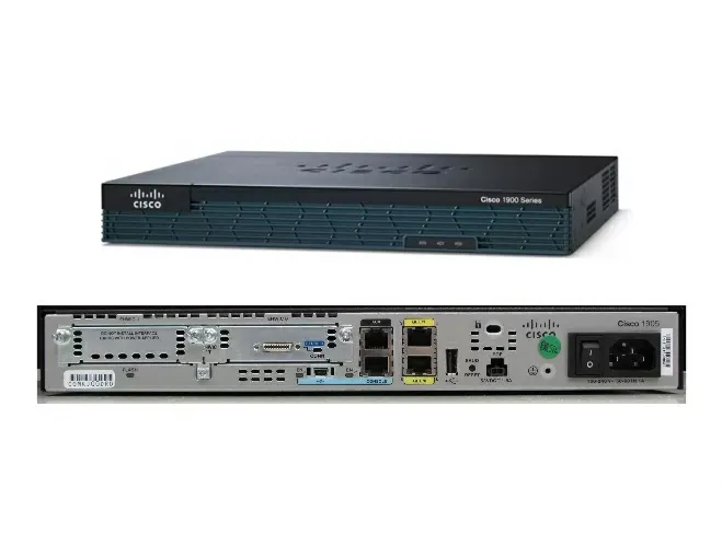 Firewall de rede Roteador Cisco 1905-2x RJ45 10/100/1000Mbps roteamento, firewall, VPN