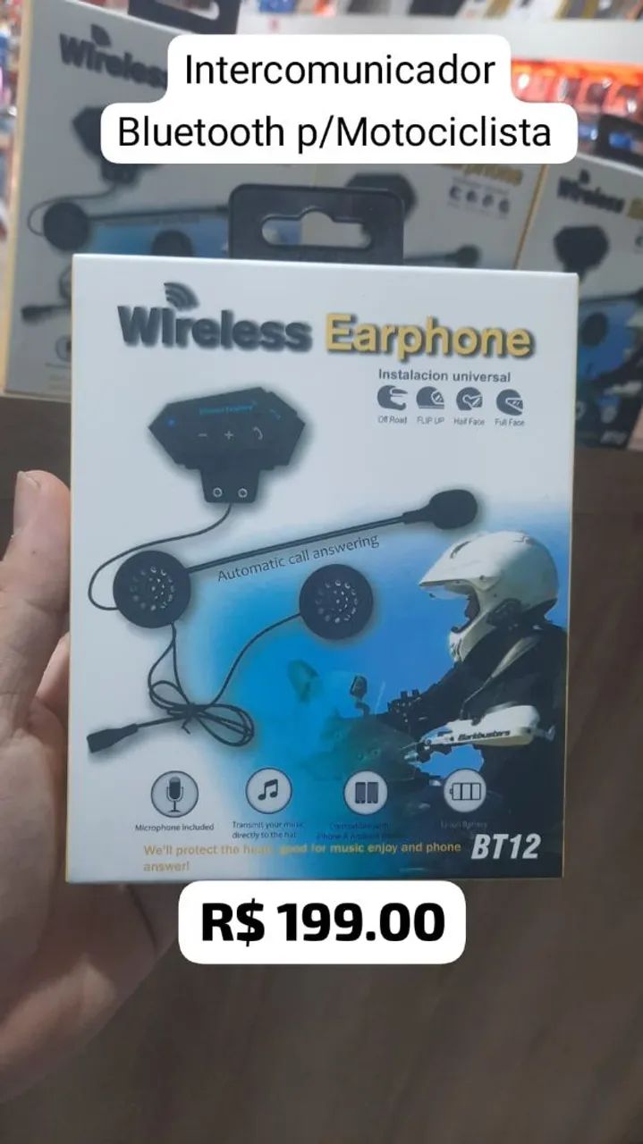 Intercomunicador Bluetooth para Motociclista