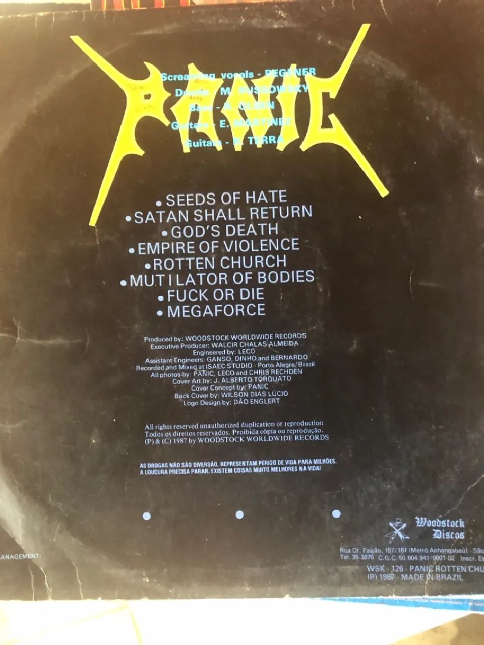 Panic - rotten church vinil 1987 - Foto 2