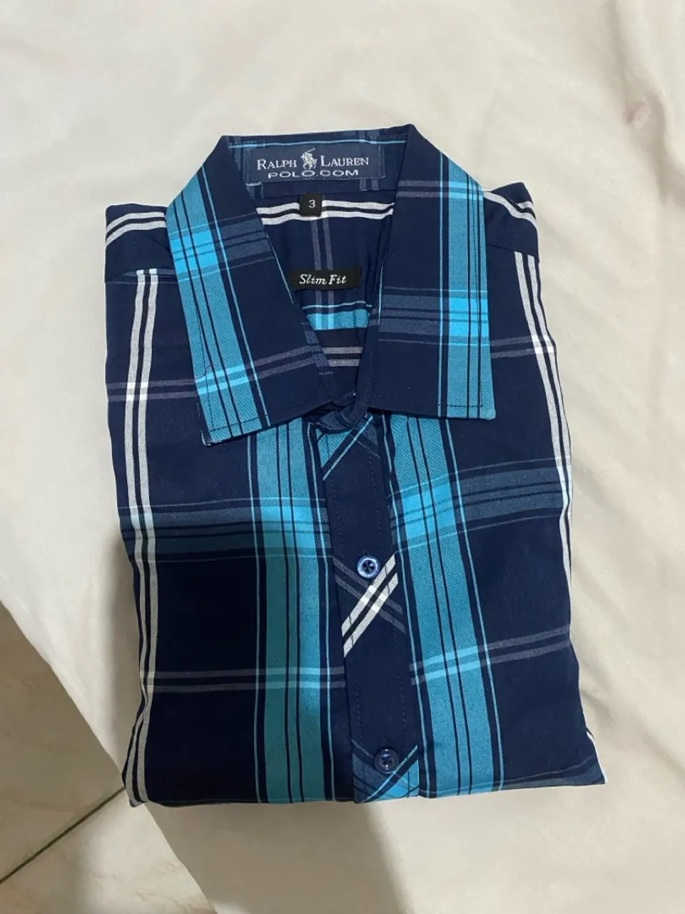 Camisa Manga Longa Polo Ralph Lauren Azul