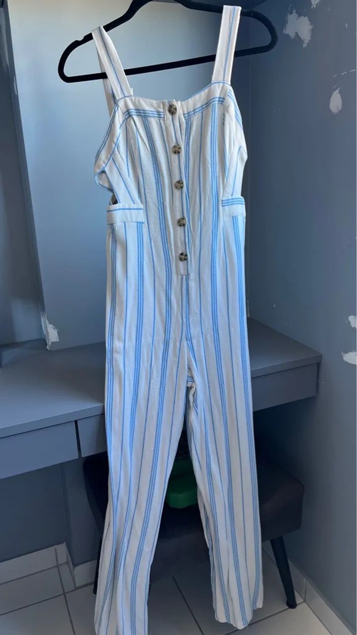 Macacão longo listrado - Foto 3