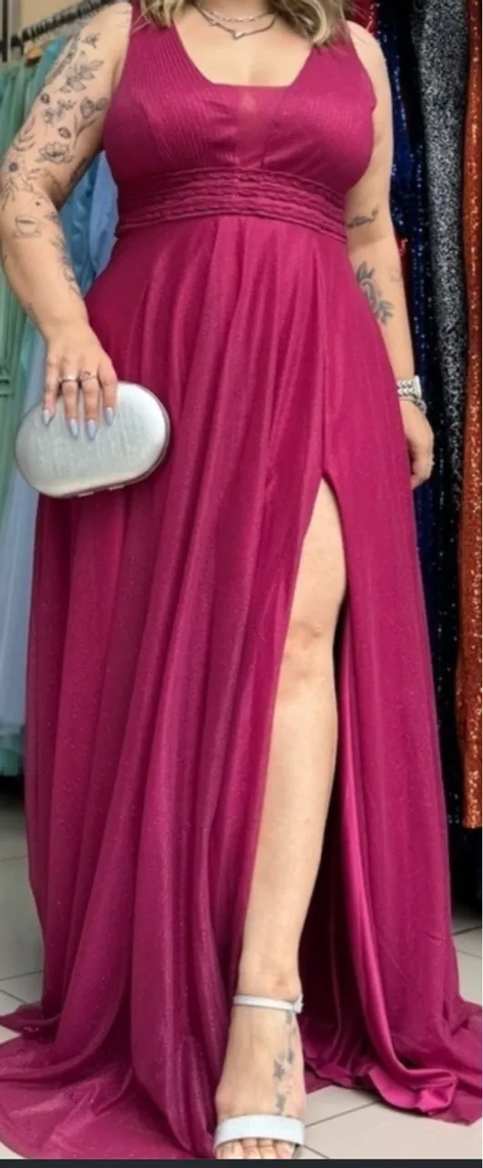 Vestido rosa Fúcsia