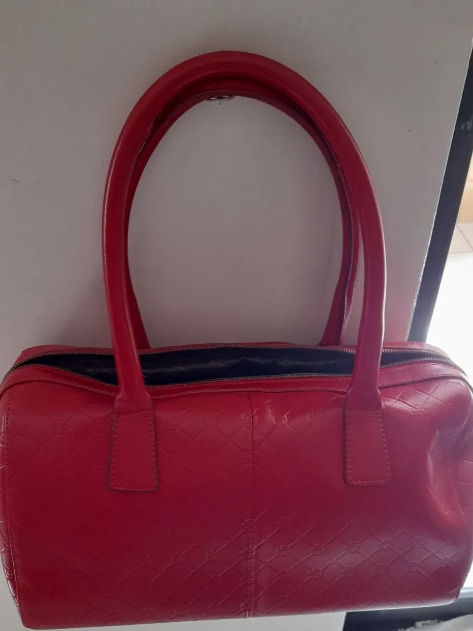 Bolsa de couro vermelha  capodarte  - Foto 2