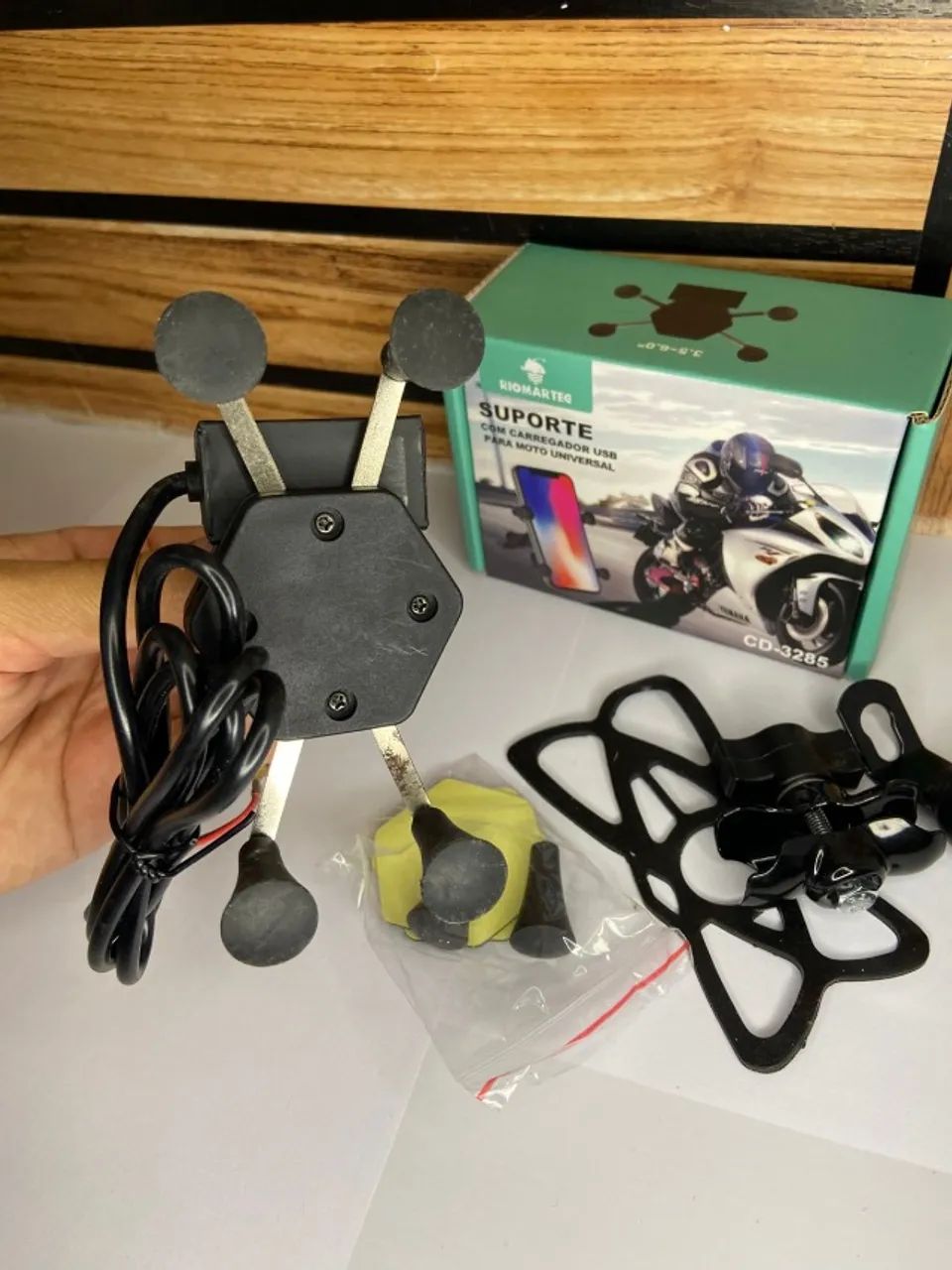 Suporte com Carregador USB Universal para Moto - CD-3285 RioMartec - Foto 2